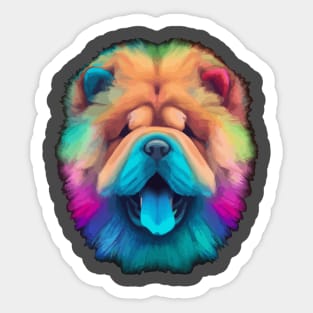 Cute Chow Chow Dog Fluffy Design Sticker